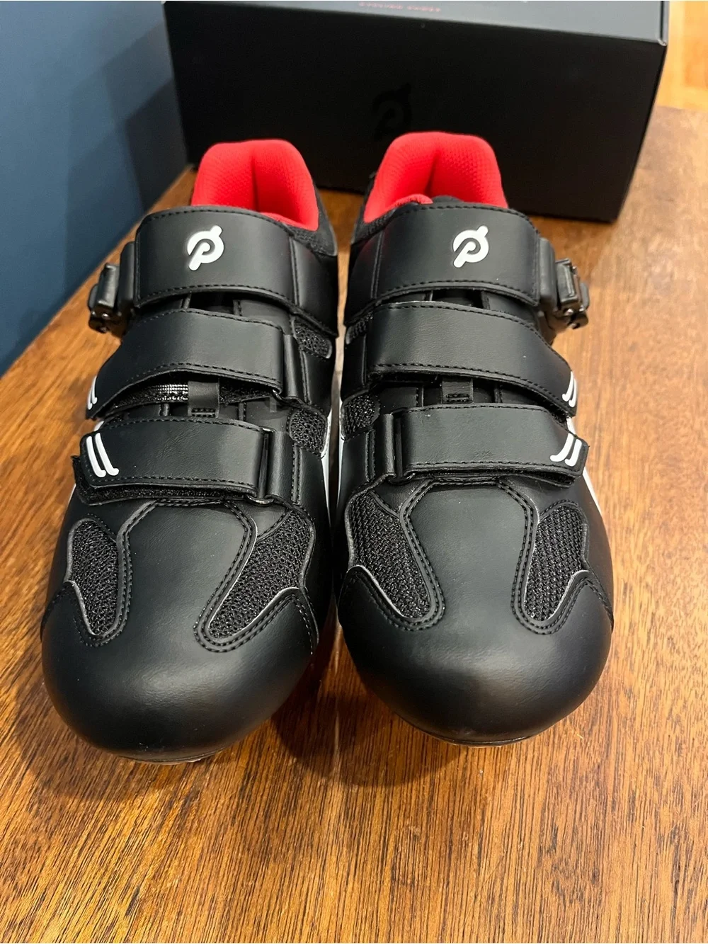 Peloton Cycling Shoes - Black with Red Lining